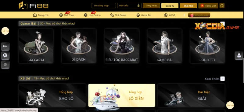 Sảnh casino của Fi88 được cung cấp bởi AG và EBET